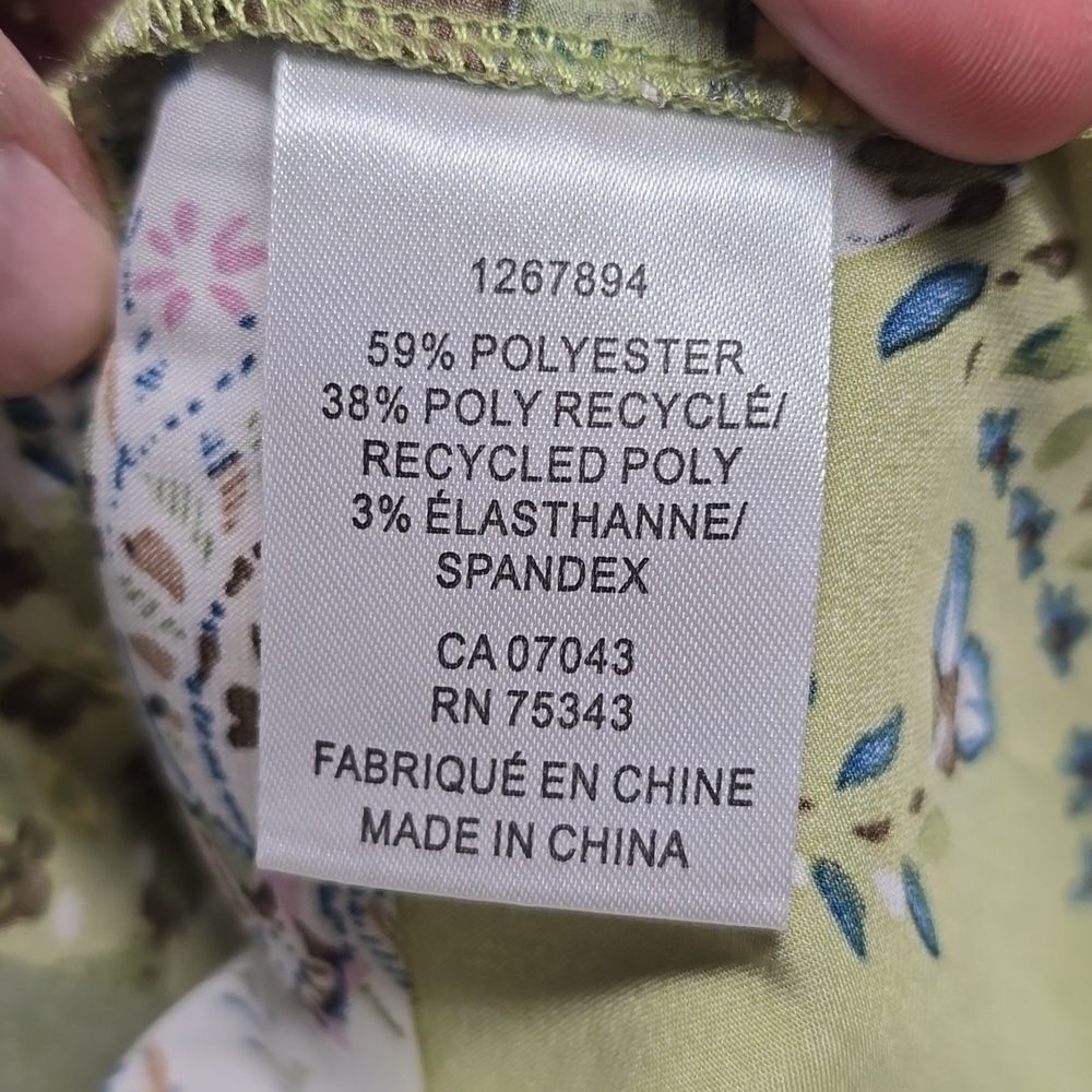 {Joie} Green Floral Popover Blouse Top - Size Small - Picture 15 of 16